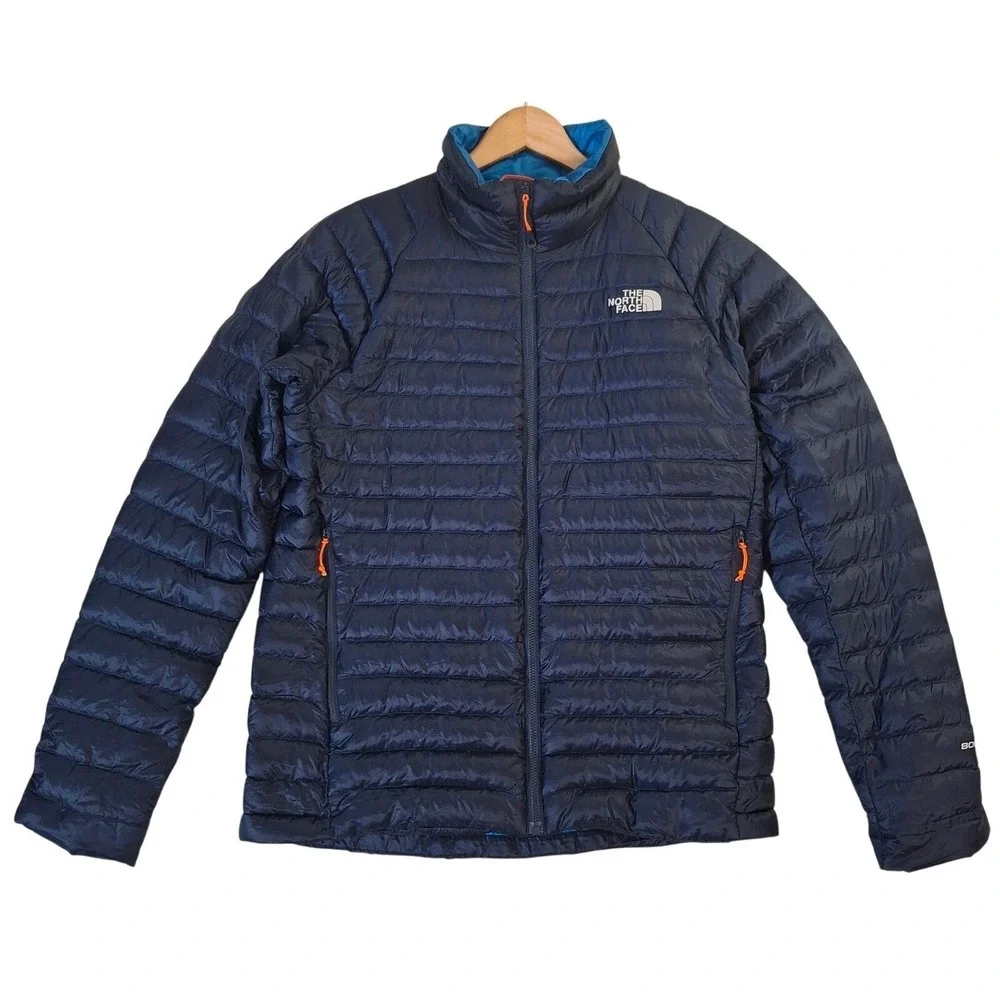 The North Face 800 Pro Down Puffer Jacket Mens Medium Navy Blue